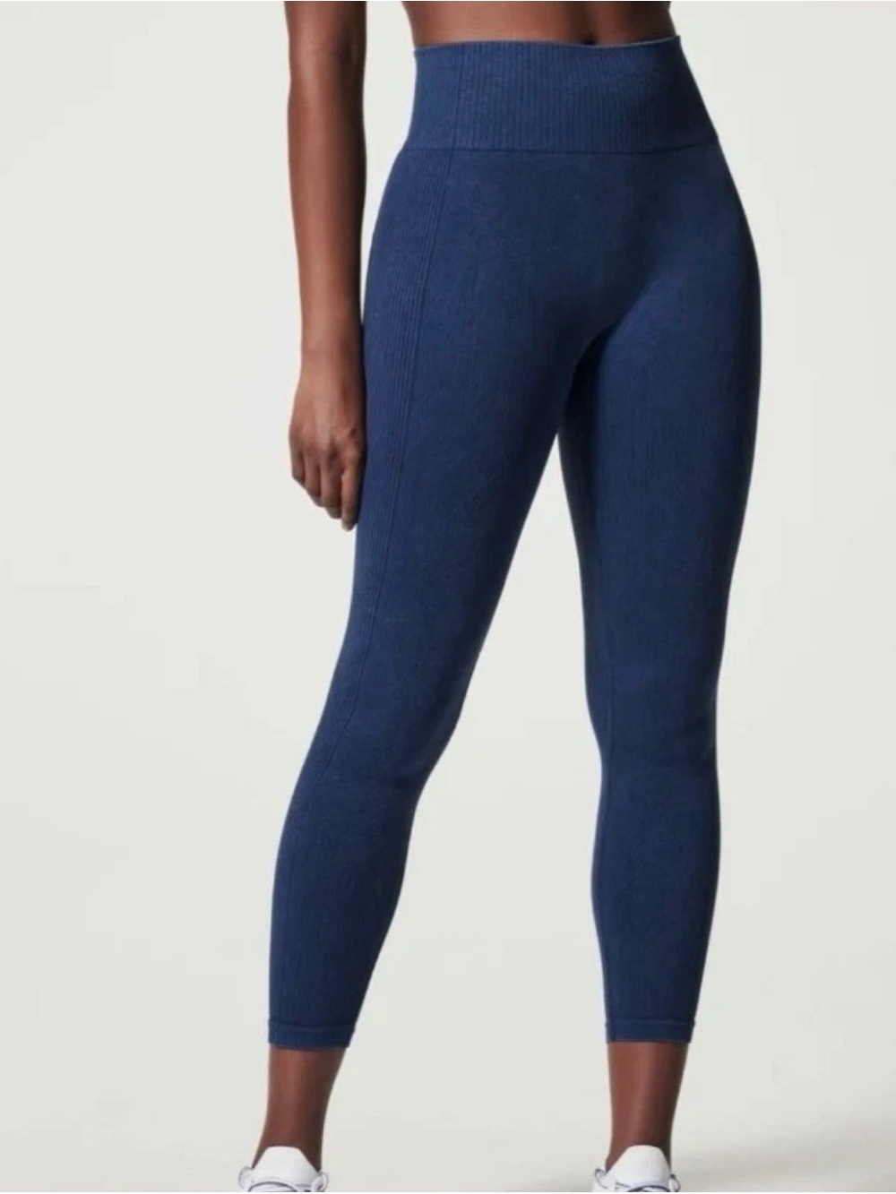 SPANX Look at Me Now Seamless Stretch Leggings Blue Size M